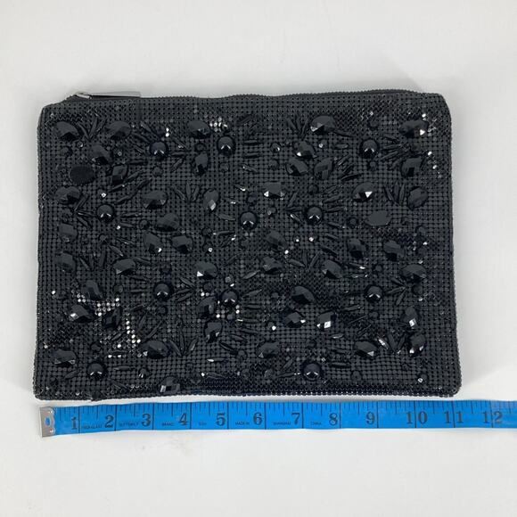 Evening Bag Clutch BCBGmaxazria Womens Black Chain-metal Formal  8 x 11 - Picture 5 of 13